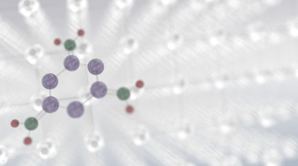 Chemical molecules 3D illustration