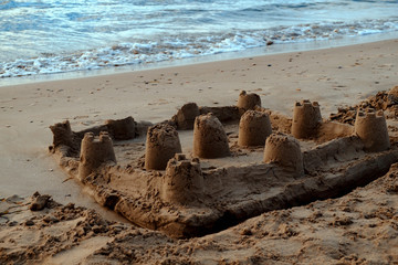 Sand castle in Spain