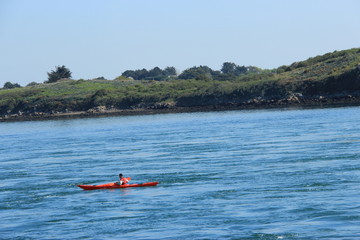 Canoë-kayak dans le golfe du Morbihan