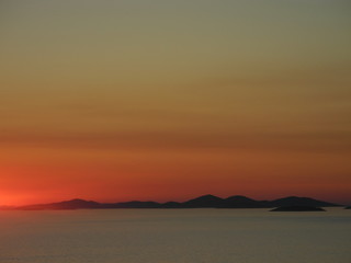 Sonnenuntergang hinter dem Meer
