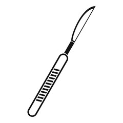 Scalpel icon, simple style