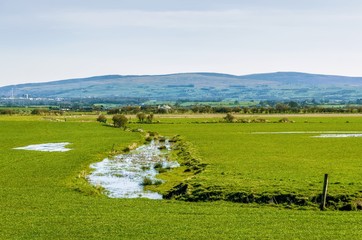 Waterlogged English field.