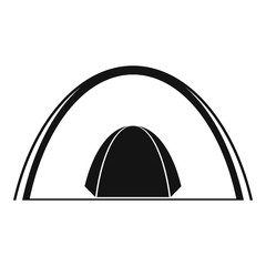 Camping dome tent icon, simple style