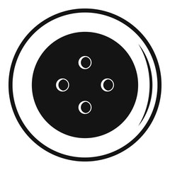 Button for clothing icon, simple style