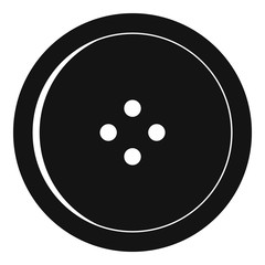 Round sewing button icon, simple style