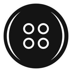 Fototapeta premium Plastic button icon, simple style