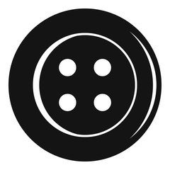 Sewing button icon, simple style