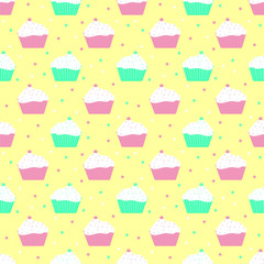 violet and mint cakes pattern