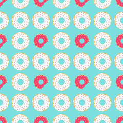 white and red donuts