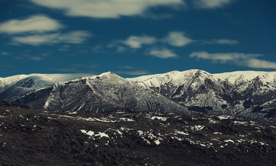Aragats mountain at winter