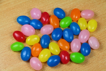 Bonbons colorés de Pâques