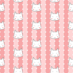 Cats Paw Print. Vector seamless pattern.