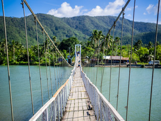 Swing bridge in Baler, Philippines