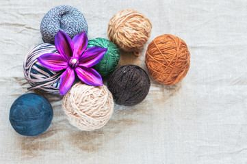 Fototapeta na wymiar threads for knitting