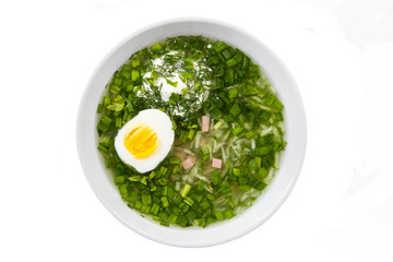Okroshka. Traditional russian soup