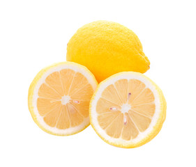 Lemons white background