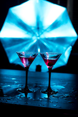 colourful cocktail with splashes