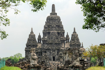 Fototapeta na wymiar Prambanan is a Hindu temple compound in Java on Indonesia