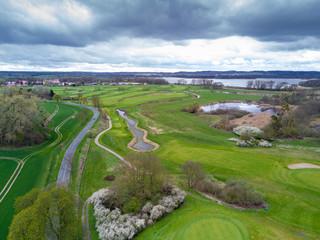 Fototapeta na wymiar Landschaft Golfplatz