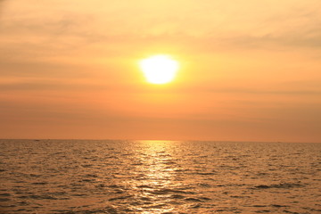 Sunset over Tonle Sap, Cambodia