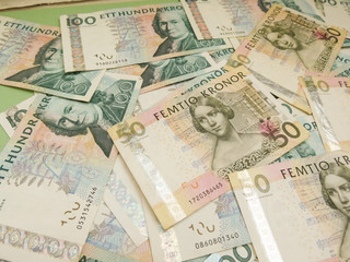 Fototapeta na wymiar Swedish currency notes