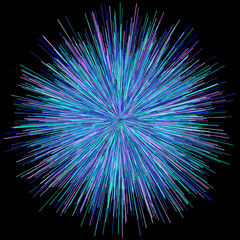 Abstract explosion burst of fireworks light