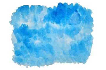 Abstract blue watercolor for background