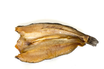 Dried fish ,thai food isolated on white