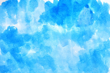 Abstract blue watercolor for background