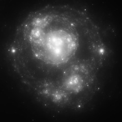 Abstract fractal illustration looks like galaxies