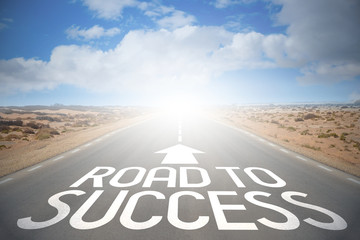 Road concept - road to success