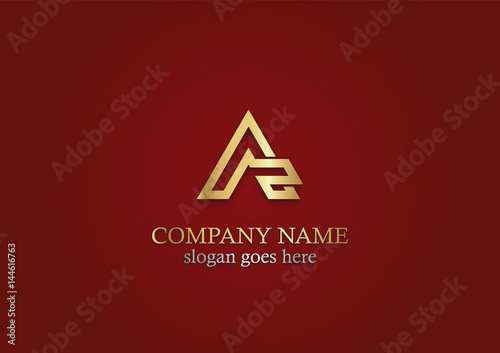 "gold triangle line vector logo" Stock image and royalty-free vector