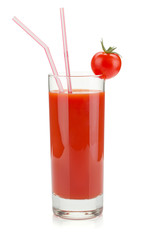 Tomato juice in a glass