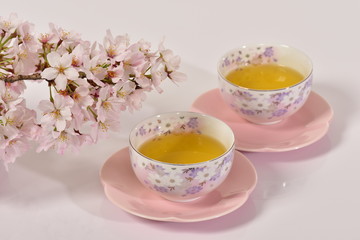 桜とお茶