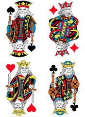 Naklejka premium Four Kings French Inspiration Without Cards