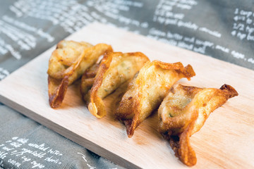 Chinese food Fried dumplings on plate