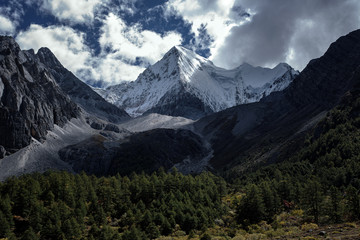 The holy snowmountain in Yading,Daocheng,China