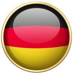 Obraz premium Germany flag on round badge