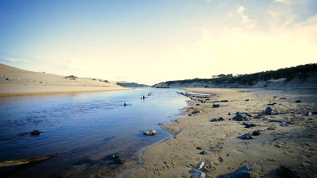 paysage de mar&eacute;e basse oc&eacute;an atlantique