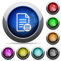 Archive document round glossy buttons