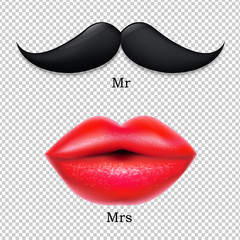 Moustaches With Lips