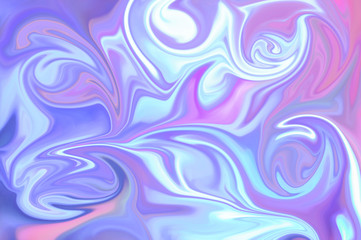 Fototapeta na wymiar Digital blurred lilac and light blue background with spread liquify flow for design