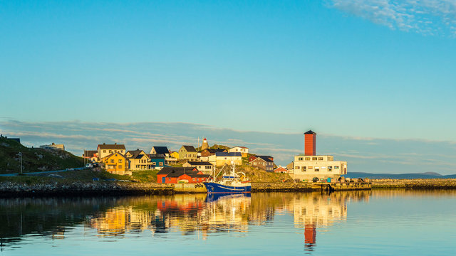 Port of Honningsvag in Finmark, Norway.