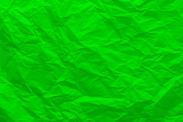 Background of crumpled green paper