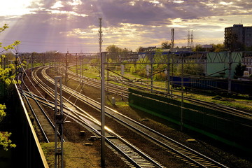 Naklejka na ściany i meble kolej