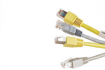 Four telecommunication cable with connector RJ45