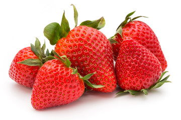 Strawberry isolated on white background. Fresh berry.