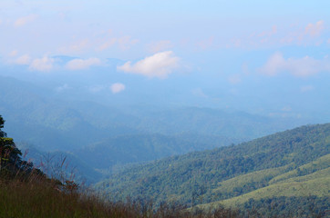 Naklejka premium View of mountain - Cloudy view