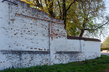 Old Kremlin wall in Ryazan, Russia