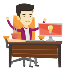 Successful business idea vector illustration.